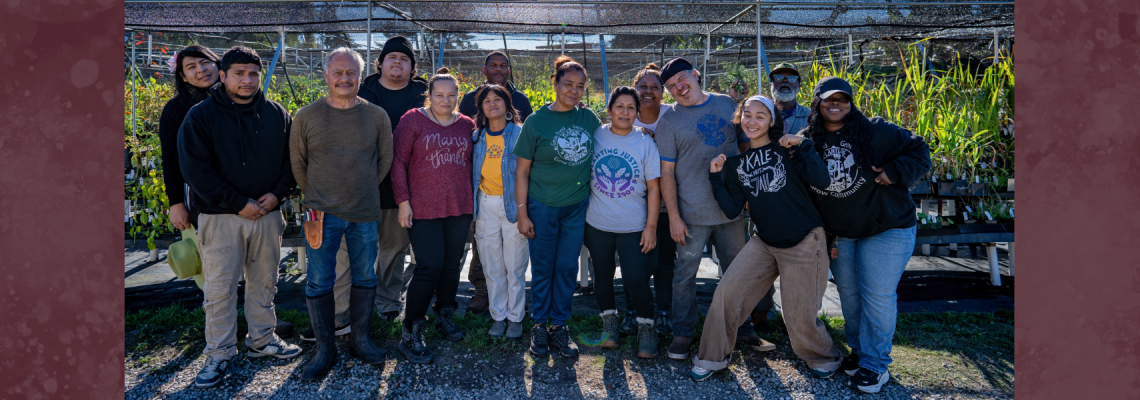 Otis, Nathan, & Covonne at our Aquaponics site